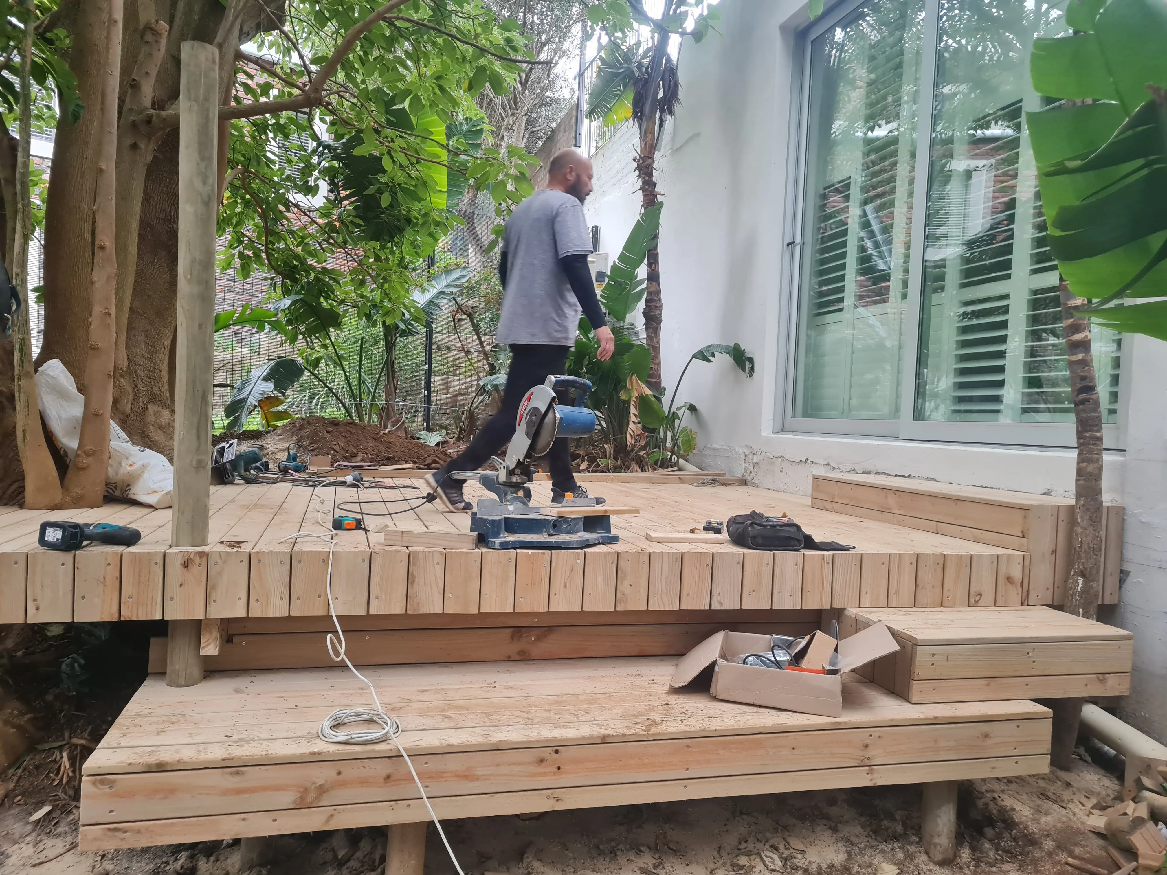 Timber deck construction by 68 Projects Building Co