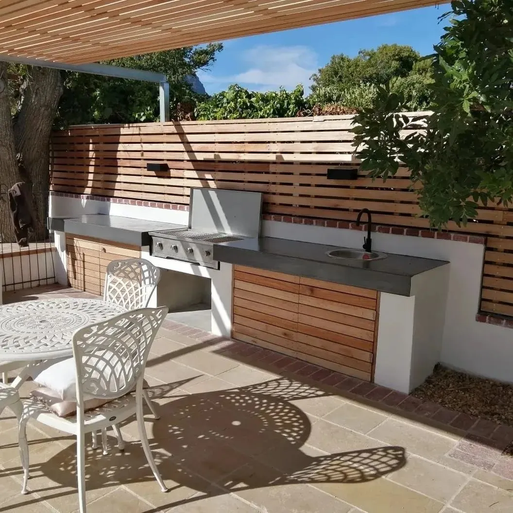 Built-in braai and entertainment area completed by our team