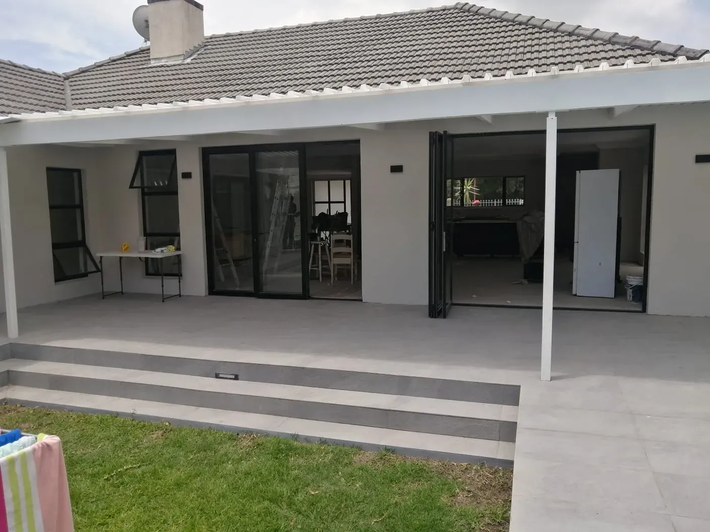 Renovated open-plan lounge in a Rondebosch house